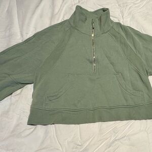 Lululemon Athletica Sage Green Half-Zip Sweatshirt